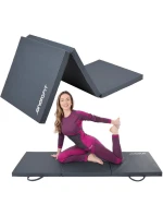 SKLÁDACÍ GYNASTICKÝ MATERIÁL 180x60x5 cm ŠEDÝ ENERO FIT