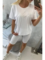Bílý set top+legíny Bílý set top+legíny
