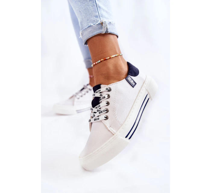 Dámské tenisky Memory Foam System Big Star KK276002 Bíle Dámské tenisky Memory Foam System Big Star KK276002 Bíle