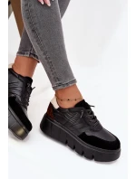 Dámské sportovní tenisky na platformě Vinceza – černé Dámské sportovní tenisky na platformě Vinceza – černé