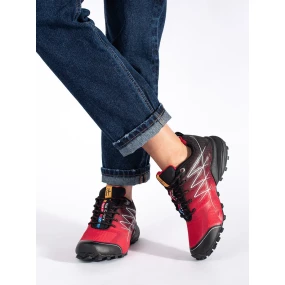 Komfortní  trekingové boty dámské červené