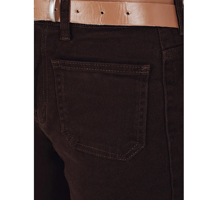 Džíny se širokými nohavicemi hnědé FashionStreet UY2842