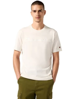 Pánské tričko Champion SS Tee cream 220273 WW056 pánské