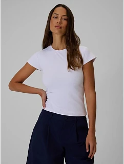 Dámské hladké tričko slim model 22276627 - 4F