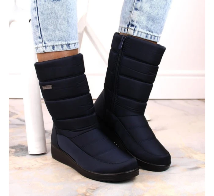 Dámské vysoké sněhule W EVE436B navy blue - Novinky