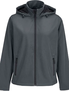 SOL'S Race Hooded Women Dámská 2-vrstvá softshellová bunda s kapucí 25.4448 charcoal grey