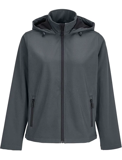 SOL'S Race Hooded Women Dámská 2-vrstvá softshellová bunda s kapucí 25.4448 charcoal grey SOL'S Race Hooded Women Dámská 2-vrstvá softshellová bunda s kapucí 25.4448 charcoal grey