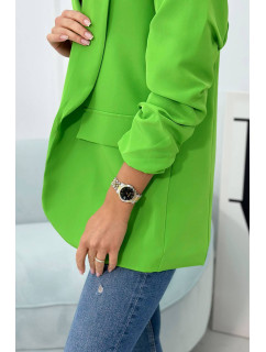 Sako s klopami elegantní světle zelené
