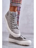 Dámské Tenisky Big Star Vysoké Zateplené Šedé model 21595899 - Big Star Shoes