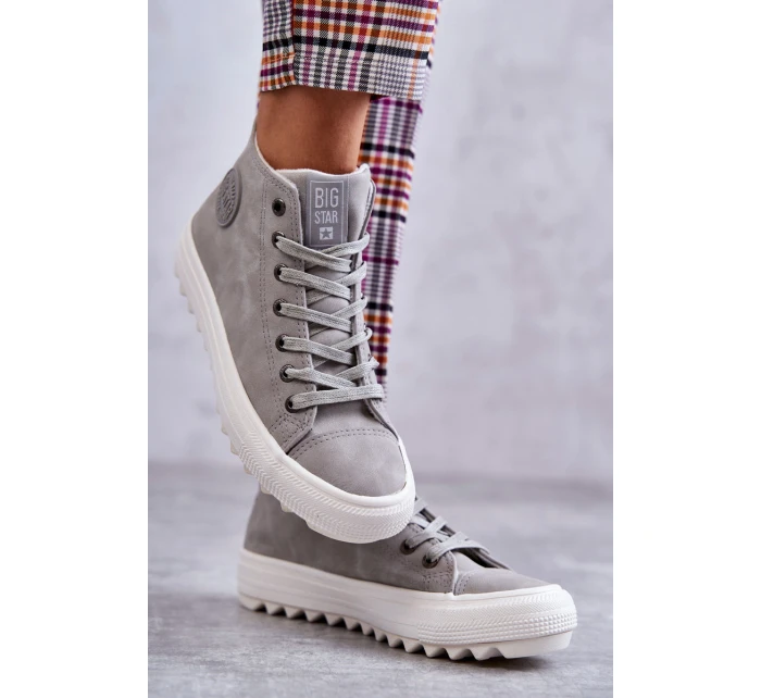 Dámské Tenisky Big Star Vysoké Zateplené Šedé model 21595899 - Big Star Shoes