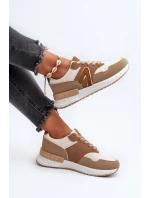 Dámské tenisky z ekologické kůže hnědé model 21657641 - Boto Dámské tenisky z ekologické kůže hnědé model 21657641 - Boto