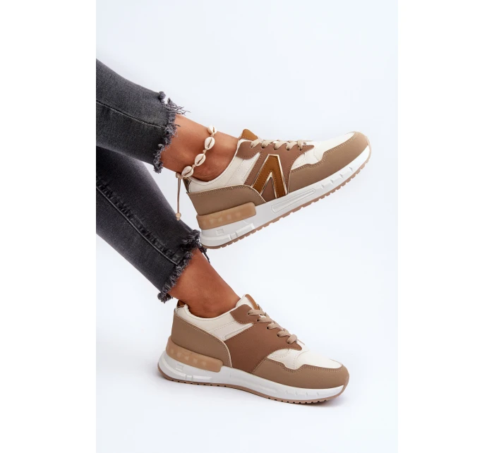 Dámské tenisky z ekologické kůže hnědé model 21657641 - Boto Dámské tenisky z ekologické kůže hnědé model 21657641 - Boto