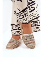Elegantní Kožené Espadrilky S Pletením Multikolor Zazoo 10178