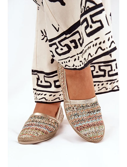 Elegantní Kožené Espadrilky S Pletením Multikolor model 21684984 - Zazoo Elegantní Kožené Espadrilky S Pletením Multikolor model 21684984 - Zazoo
