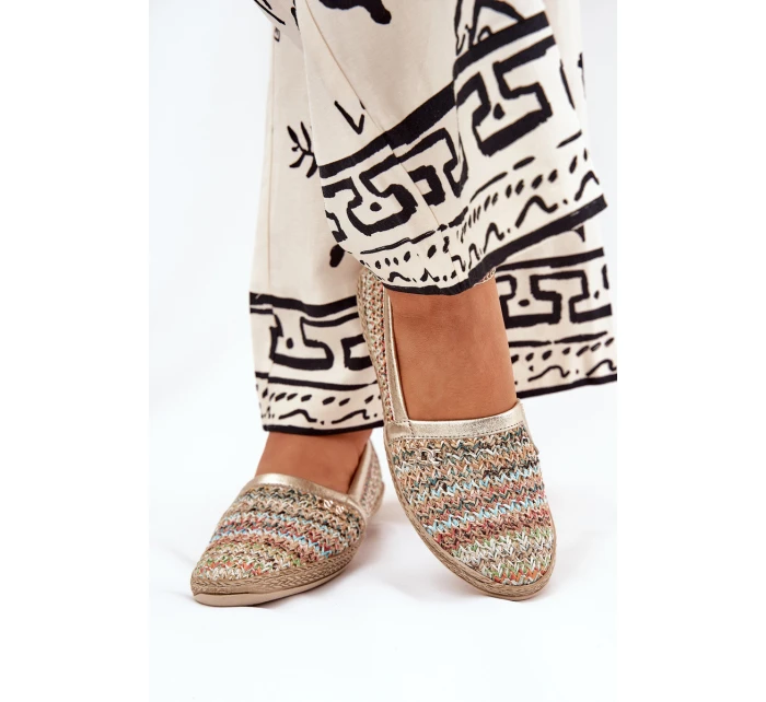 Elegantní Kožené Espadrilky S Pletením Multikolor Zazoo 10178