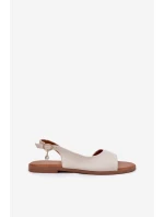 Dámské Sandály Na Plochém Podpatku Béžové model 21698458 - EVENTO Dámské Sandály Na Plochém Podpatku Béžové model 21698458 - EVENTO