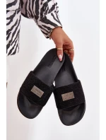 Dámské Pantofle Na Pěnové Podešvi S Kožešinou Big Star SS274716 Černé Dámské Pantofle Na Pěnové Podešvi S Kožešinou Big Star SS274716 Černé