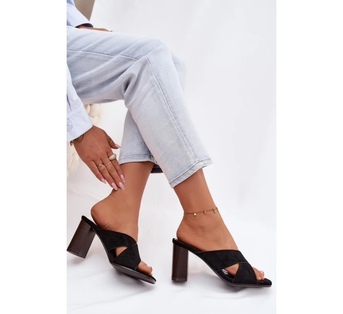 Dámské sandály na podpatku Černé model 21951362 - Boto