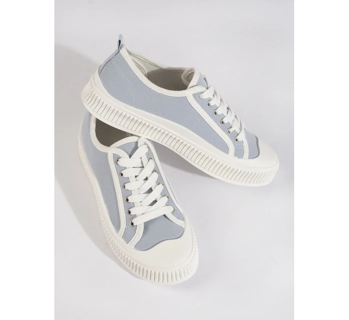 Zajímavé modré tenisky dámské bez podpatku Zajímavé modré tenisky dámské bez podpatku