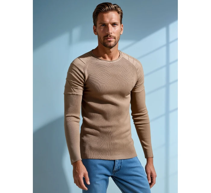 Pánský béžový svetr FashionStreet WX2288