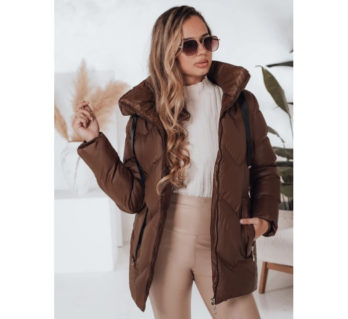 Dámská zimní bunda SALVONA hnědá prošívaná FashionStreet TY4998