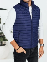 Pánská prošívaná tmavě modrá vesta FashionStreet TX5077 Pánská prošívaná tmavě modrá vesta FashionStreet TX5077