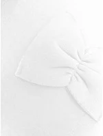 Teplá bílá dámská mikina s mašlemi model 19742942 - MADE IN ITALY