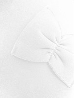 Teplá bílá dámská mikina s mašlemi (23999)