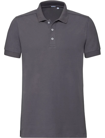 Russell Athletic 566M Pánské elastické piqué polo 10.566M convoy grey Russell Athletic 566M Pánské elastické piqué polo 10.566M convoy grey
