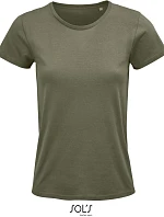 SOL'S Crusader Women Dámské tričko z bio bavlny 25.3581 khaki