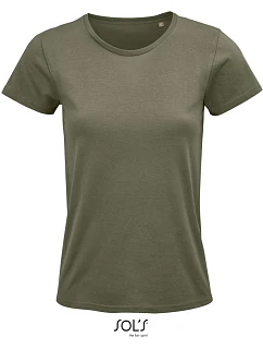 SOL'S Crusader Women Dámské tričko z bio bavlny 25.3581 khaki