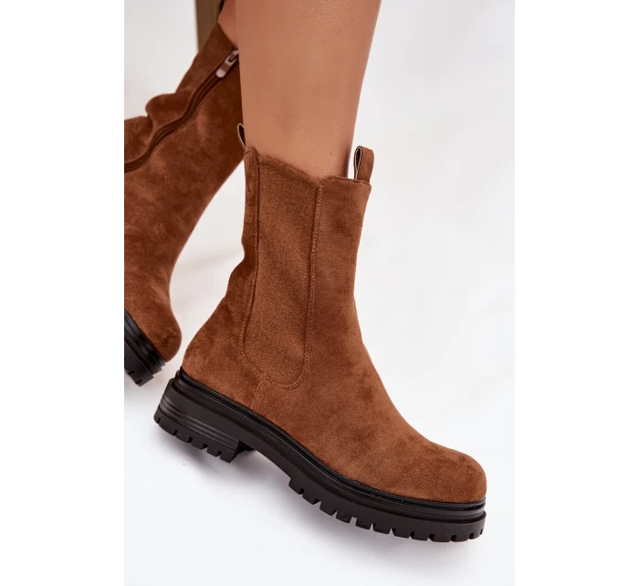 Dámské boty na zip Camel model 21758928 - Boto