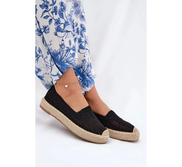 Dámské espadrilly na platformě Vinceza – černé Dámské espadrilly na platformě Vinceza – černé