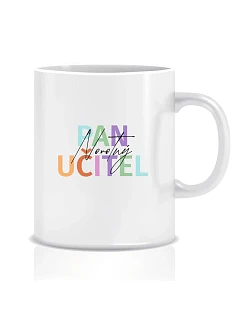 Personalizovaný klasický bílý keramický hrníček 300 ml pro paní učitelku/pana učitele