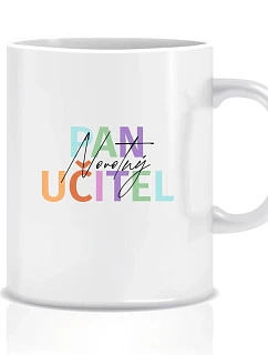 Personalizovaný klasický bílý keramický hrníček 300 ml pro paní učitelku/pana učitele