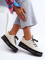 Polobotky LR769A černo-vanilkové - Step in style