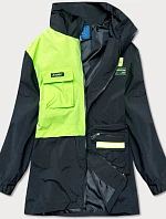 Černo/zelená dámská bunda větrovka (AG3-010)