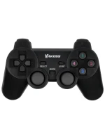 VAKOSS BEZDRÁTOVÝ USB GAMEPAD S DUÁLNÍM NÁRAZEM, PC/PS3, DIGITÁLNÍ A ANALOGOVÝ REŽIM, GP-4705BK ČERNÝ VAKOSS BEZDRÁTOVÝ USB GAMEPAD S DUÁLNÍM NÁRAZEM, PC/PS3, DIGITÁLNÍ A ANALOGOVÝ REŽIM, GP-4705BK ČERNÝ