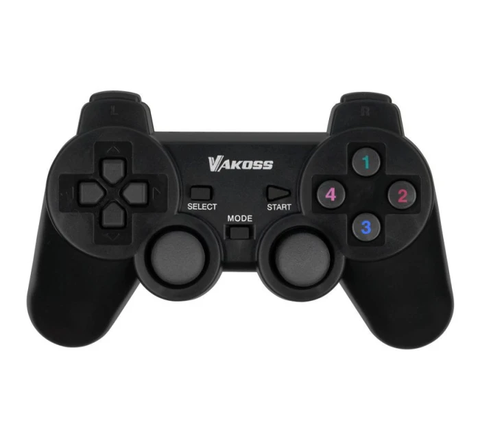 VAKOSS BEZDRÁTOVÝ USB GAMEPAD S DUÁLNÍM NÁRAZEM, PC/PS3, DIGITÁLNÍ A ANALOGOVÝ REŽIM, GP-4705BK ČERNÝ VAKOSS BEZDRÁTOVÝ USB GAMEPAD S DUÁLNÍM NÁRAZEM, PC/PS3, DIGITÁLNÍ A ANALOGOVÝ REŽIM, GP-4705BK ČERNÝ