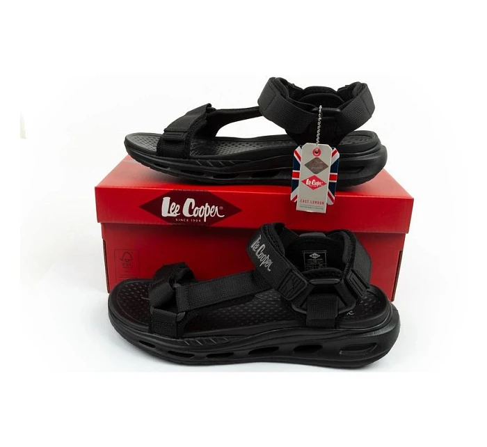 Lee Cooper pánské boty na suchý zip sandály na léto černé lehké Lee Cooper pánské boty na suchý zip sandály na léto černé lehké