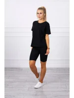 Souprava top+legíny černá