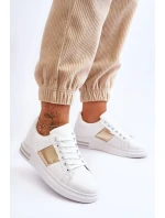 Klasické sportovní boty bílé a zlaté Follow Me Klasické sportovní boty bílé a zlaté Follow Me