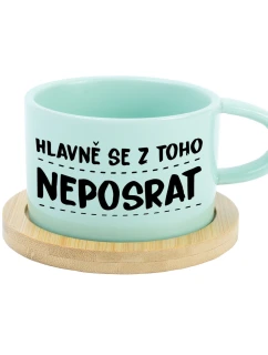 HLAVNĚ SE Z TOHO NEPOSRAT - mint hrníček makronka 200 ml