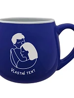 Personalizovaný keramický buclatý hrneček - pár v objetí