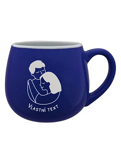 Personalizovaný keramický buclatý hrneček - pár v objetí