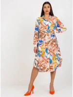 Dámské šaty EM SK 003U 1.07 Hnědo-béžová mix - FPrice