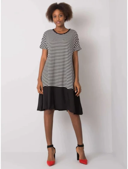 Dámské šaty TO-SK-1630.71P Černá s bílou - FPrice