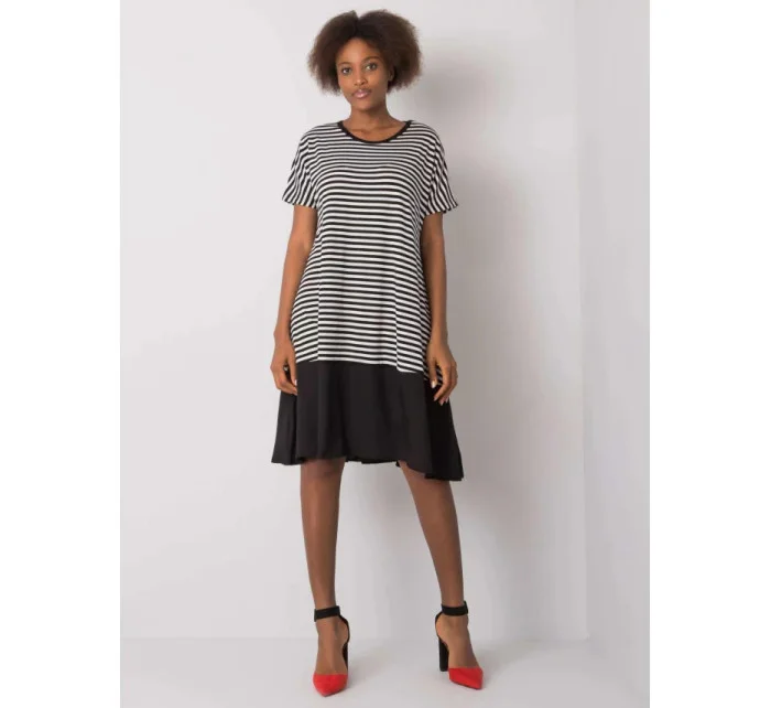 Dámské šaty TO-SK-1630.71P Černá s bílou - FPrice