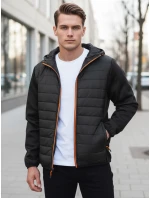 Pánská přechodná prošívaná bunda černá FashionStreet TX3785