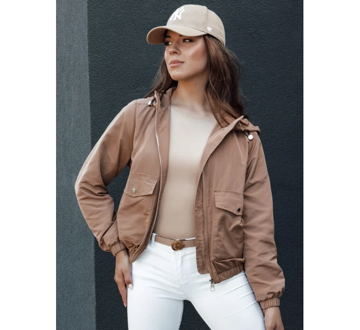 Dámská přechodná bunda s kapucí BELIJ camel FashionStreet TY4472